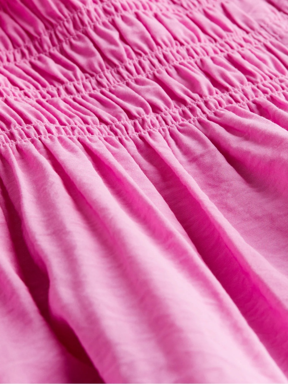 H&M Pink Smocked-Waist Midi Dress - Picture 2 of 6